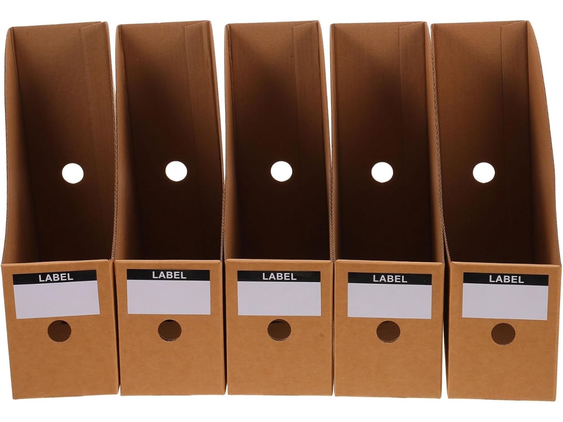 Juego De 5 Portadocumentos De Papel Kraft Para Oficina, Organizador Vertical De Documentos