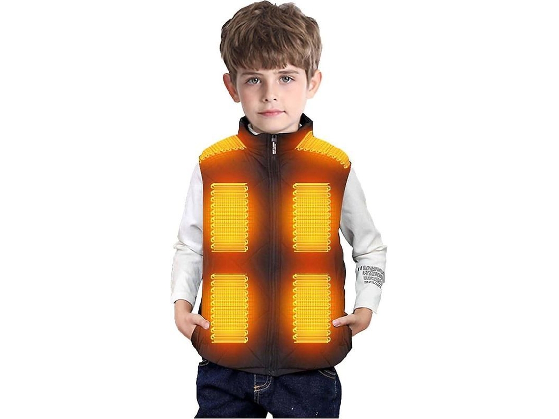 2026-chaleco Caliente Para Niños 13 Zonas De Calentamiento Impermeable Lavable Usb Regulable Temperaturas Para Camping Ski Senderismo