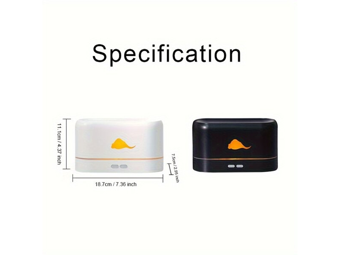 Difusor de llama y humidificador portátil con apagado automático Pickifyvayotoy