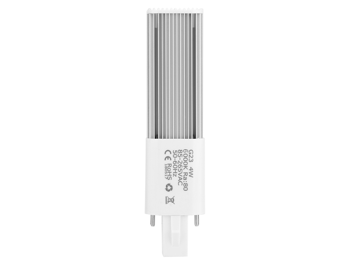 Rebe-lámpara Led Compacta 4w 2pin Tubo Bombilla Ahorradora De Energía 85-265v Luz Blanca Fría G23