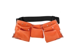 Bolsa multifuncional para guardar herramientas con cinturón ajustable para niños, color amarillo oscuro.
