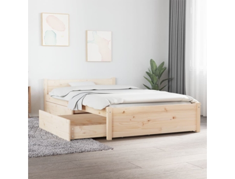 vidaXL Estructura de cama con cajones 90x200 cm