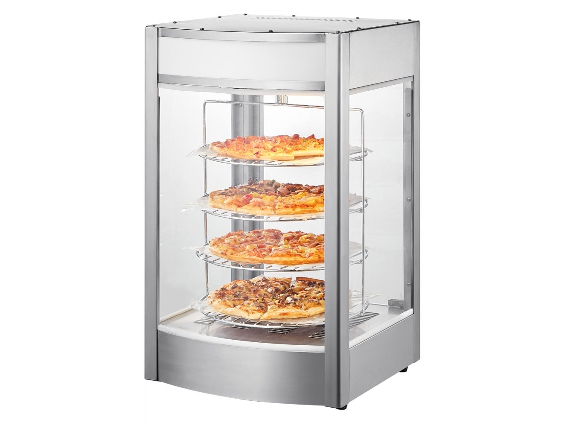 Vitrina Térmica para Pizza 14 con Tanque de Agua, Iluminación y Calentador Profesional Tekmaquinas