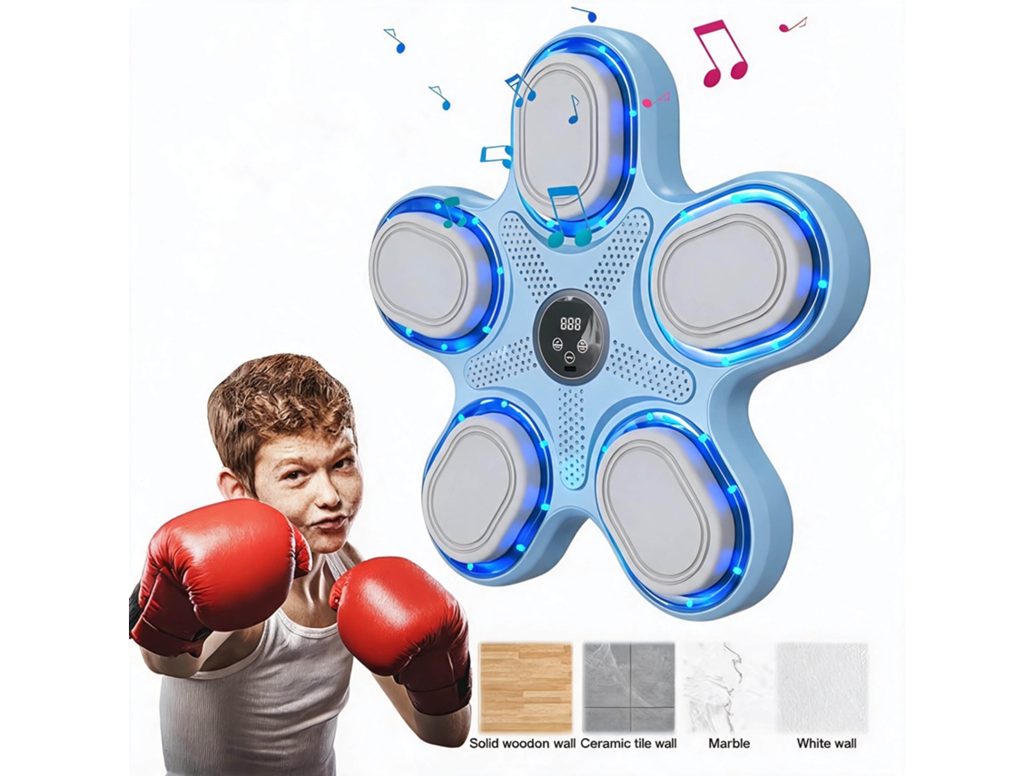 Máquina De Boxeo Bluetooth Para Entrenamiento, Montaje En Pared, Apta Para Niños, Equipo Musical Electrónico - Azul Digitallab