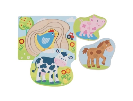 Puzzle GOKI 57386 Puzle de figuras 1 pieza(s) Animales
