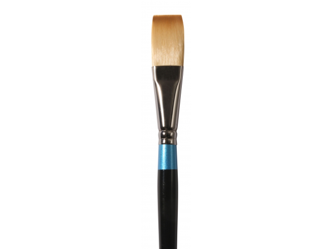 Pincel Sintetico Plano Largo Acuarela Mango Corto S.21 (3/4'' 31.8 Mm)