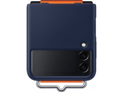 Funda con Anel SAMSUNG Zflip 3 Silicona Azul