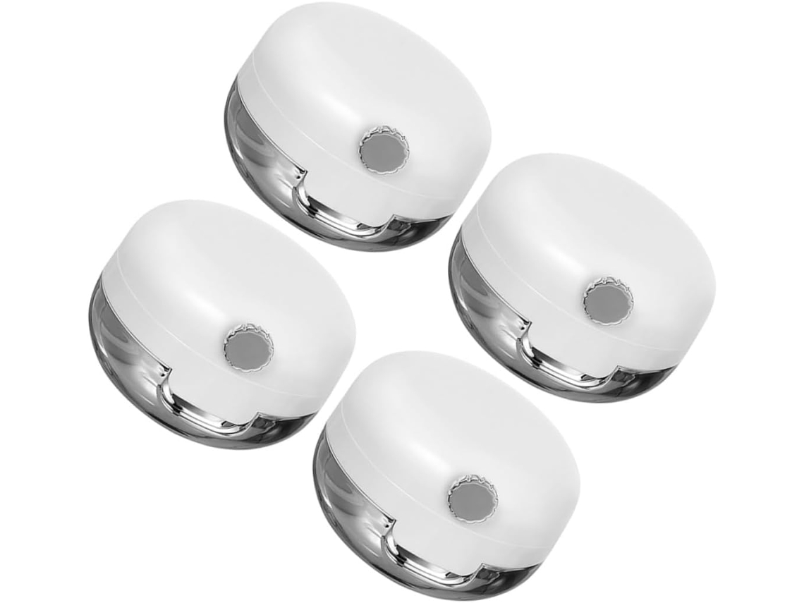 Juego De 4 Soportes Para Mascarillas Labiales Con Tapas, Recipientes Vacíos De Silicona Para Mascarillas Labiales Con Espejo.