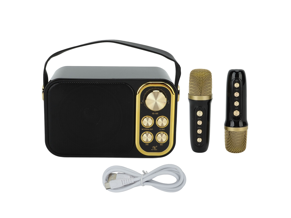 2026-máquina De Karaoke Portátil Con 2 Micrófonos Bluetooth Para Fiesta En Casa Y Exterior