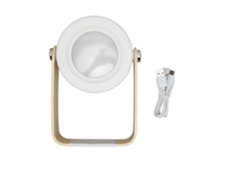 Linterna telescópica regulable con control táctil, USB, LED, plegable para dormitorio, luz dorada