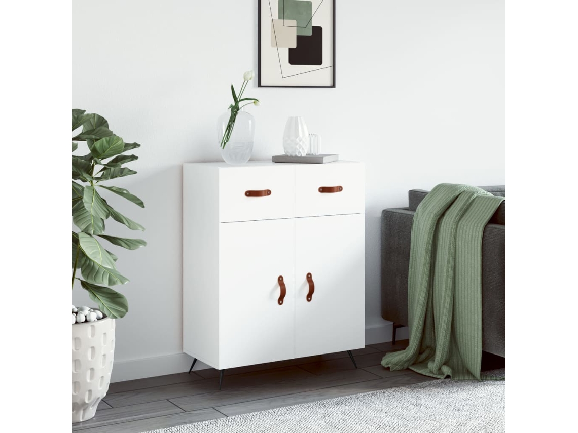 Aparador De Madera De Ingeniería Blanco 69,5x34x90 Cm