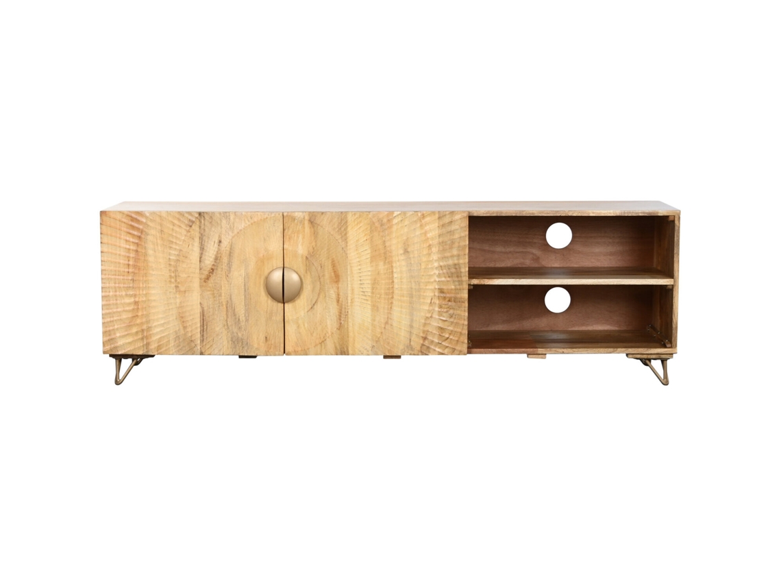 Mueble Tv Mango Metal Mandala Natural 160x40x50cm