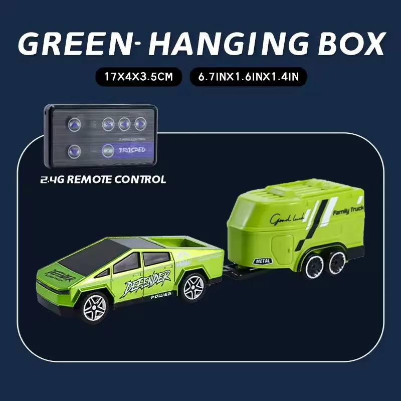 (bagagem Verde) Caminhão Monstro Off-road De Controle Remoto, Modelo Crawler De Liga Metálica De Longa Duração