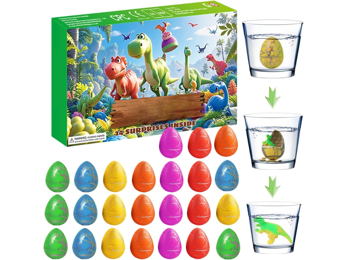 Calendario de Adviento de Dinosaurios - Set de juguetes para la cuenta regresiva hasta Navidad (Pre-Navidad)