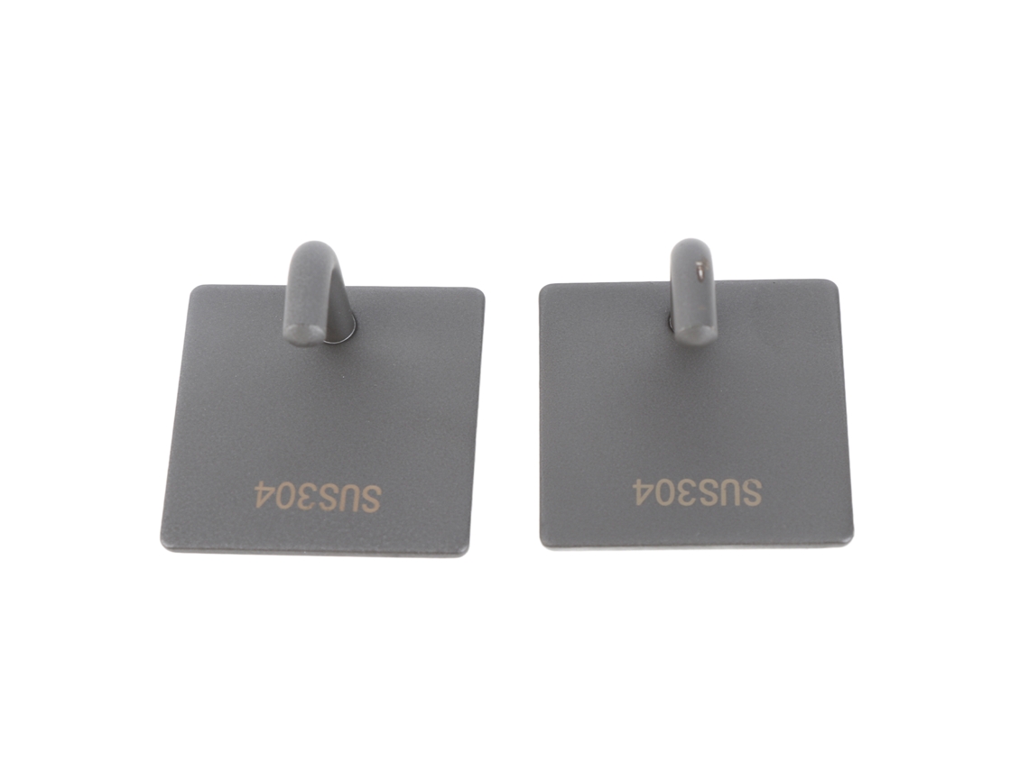 2 ganchos para toallas de baño de acero inoxidable 304, adhesivos de alta resistencia para cocina y baño.