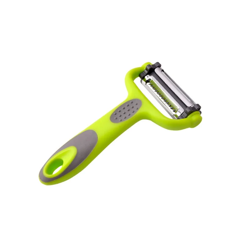 Pelador y cortador de ensalada multifuncional 3 en 1, de acero inoxidable y plástico, ecológico.