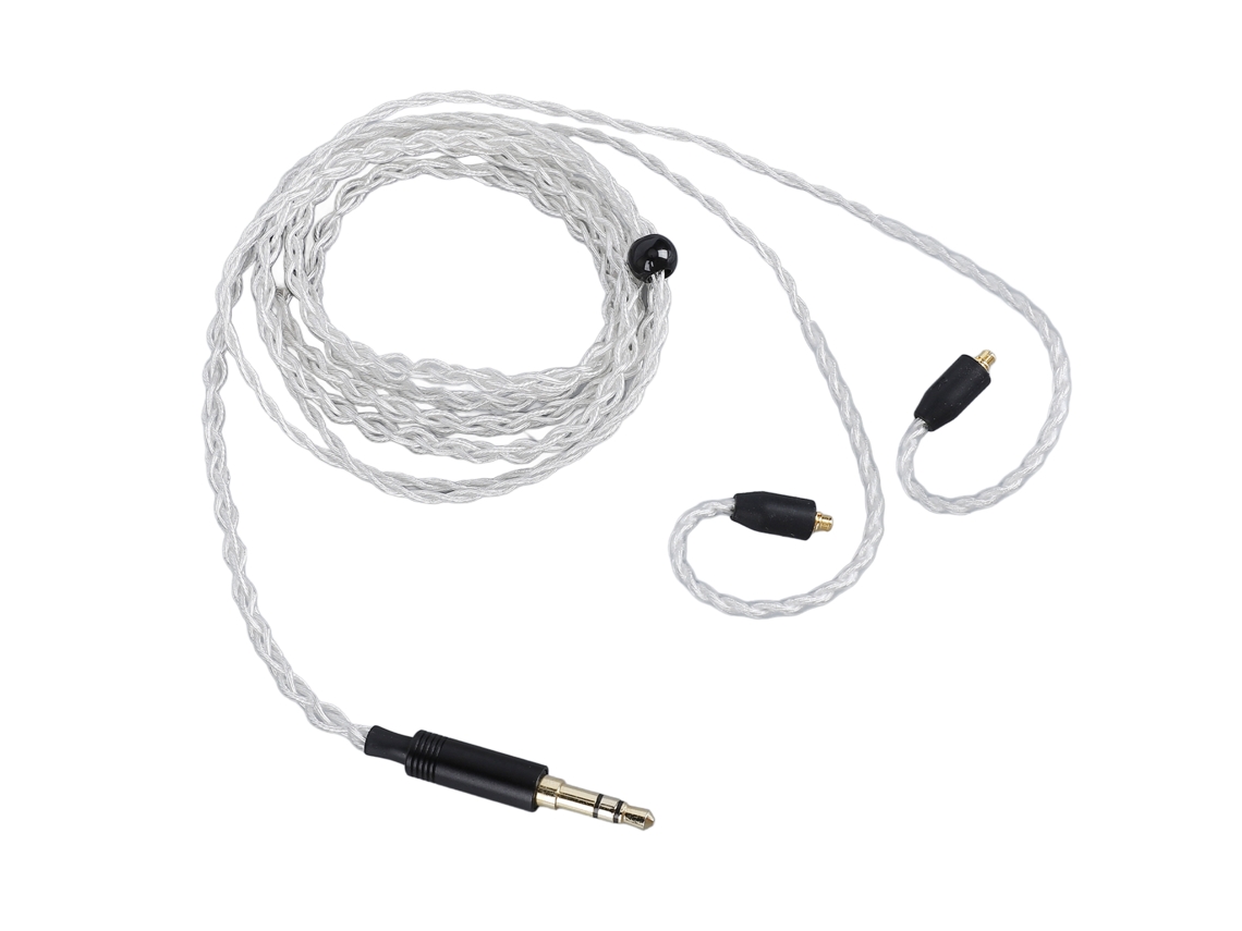 Cable Para Auriculares Chapado En Cobre Plateado De 3,5 Mm A Mmcx Con Calidad De Sonido Sin Pérdidas Para Se535 Ue900 Tinhifi T2 Es10 W40