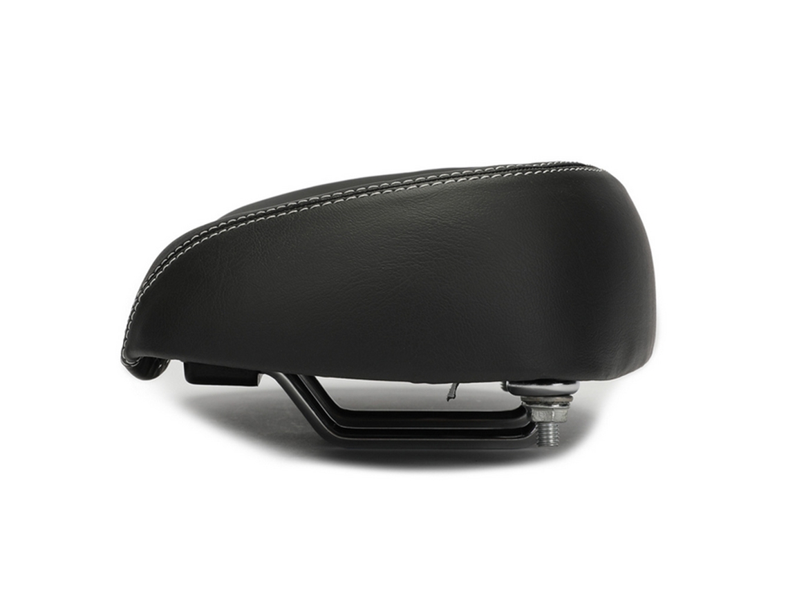 Asiento Sin Nariz Para Bicicleta Big Ass Cycle, Amplio Y Grande Con Almohadilla Suave De Pu, Color Negro Y Rojo