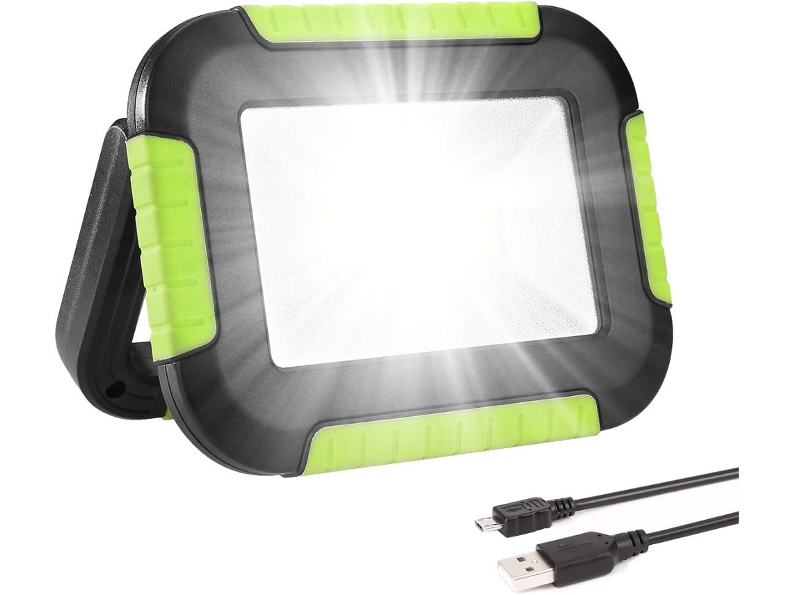 Foco Led Portátil, Recarregável, 3 Modos De Brilho, Durável, Ideal Para Campismo, Etc. (branco Frio)