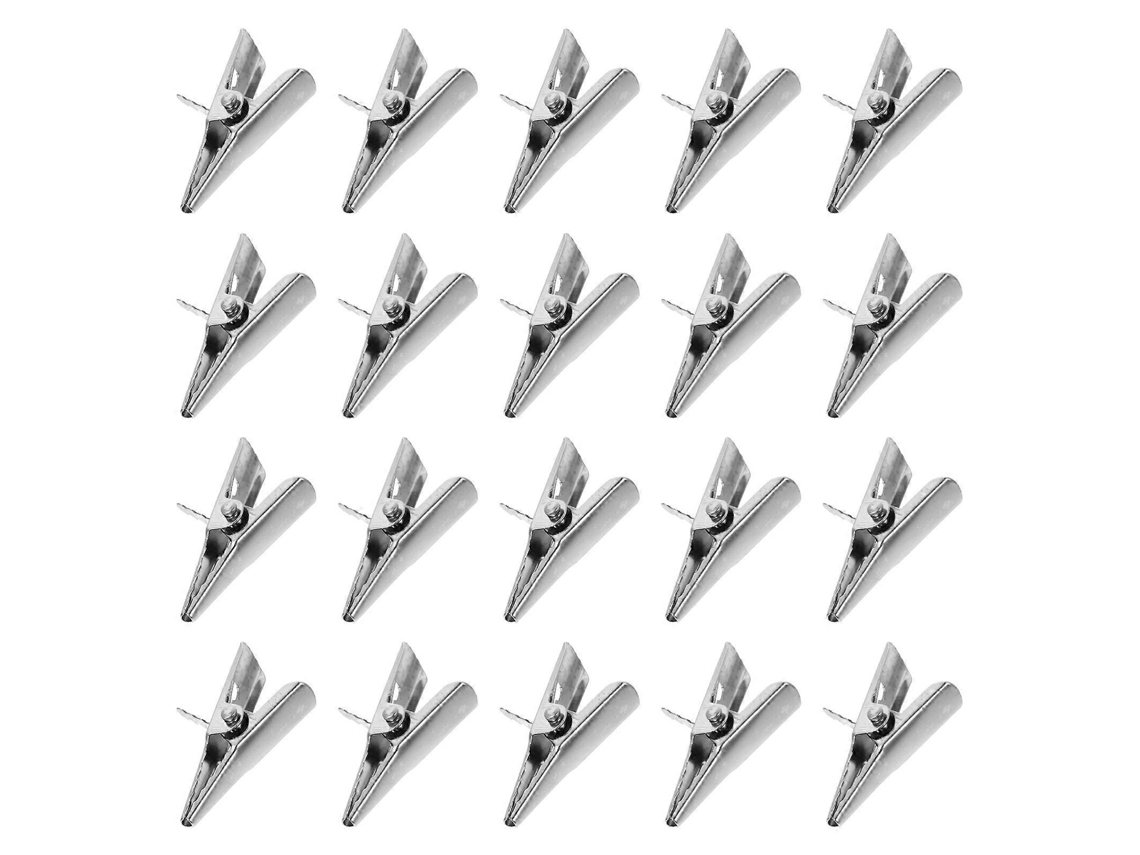 Rebe-50 Pinzas Para Adornos De Árbol De Navidad Multifuncionales Clips De Adorno Bonitos 50 Piezas Plata