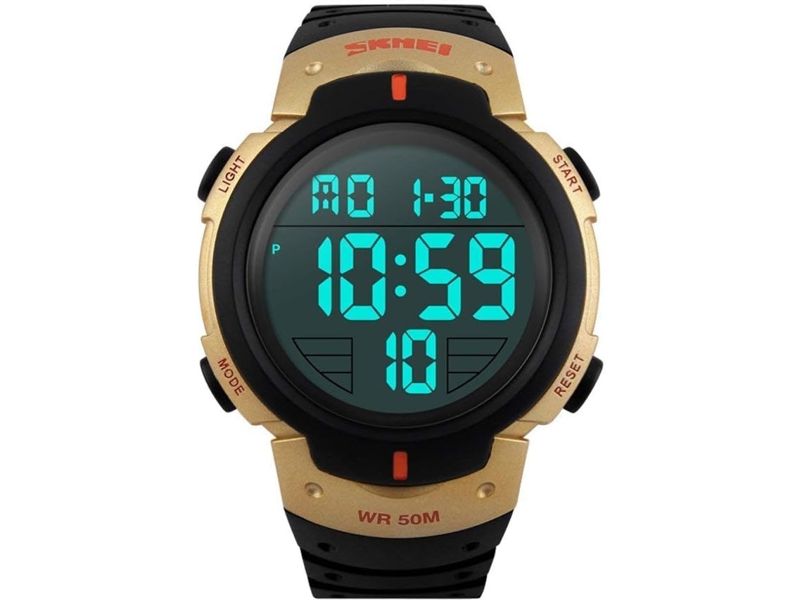 Reloj Electrónico De Los Hombres Digitales LED A Prueba De Agua De 50 M Para Estudiantes De Deportes - Oro