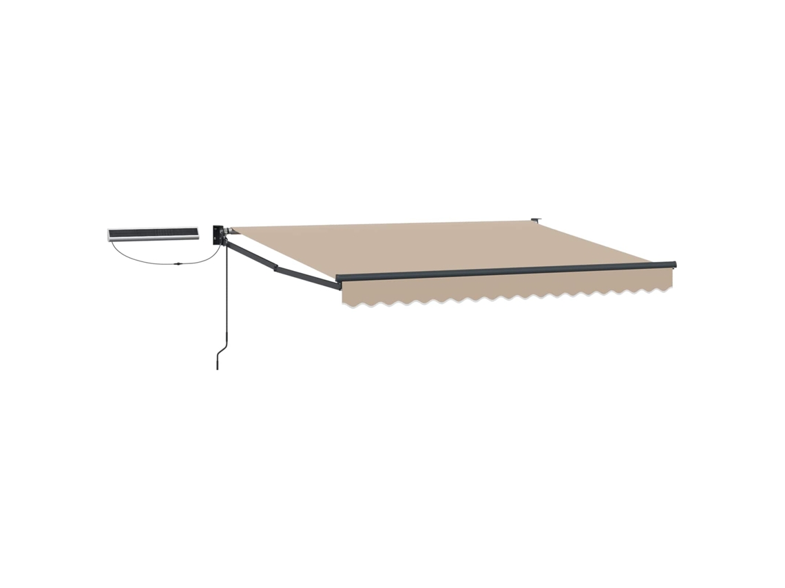 Toldo eléctrico retráctil Vidaxl color beige y antracita de 3,5 x 2 m.