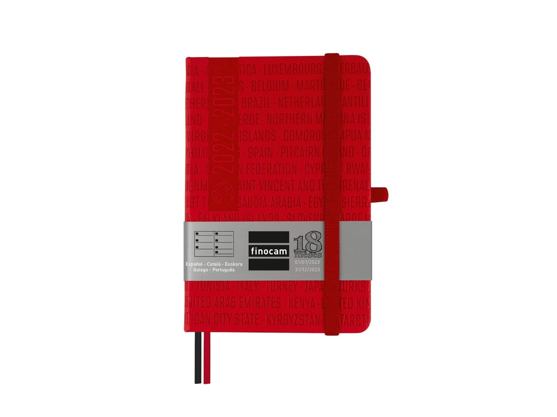 Agenda FINOCAM MINIMAL M3 2022-2023 Rojo Escolar (10 x 15 cm)