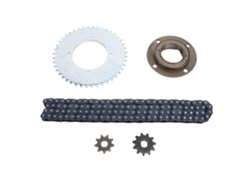 Kit De Engranajes Y Cadena Delanteros Y Traseros T8f Con 116 Eslabones, 44 Dientes, Engranaje Sin Dientes Para Karts Y Motocicletas.
