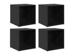 Conjunto De Mueble De Tv 4 Uds | Armario Para Tv Negro 37 X 35 X 37,5 Cm