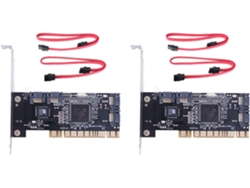 Paquete De 2 Tarjetas De Expansión Controladoras Sata Internas Con 4 Puertos Pci Y Dos Cables Para Pc De Escritorio