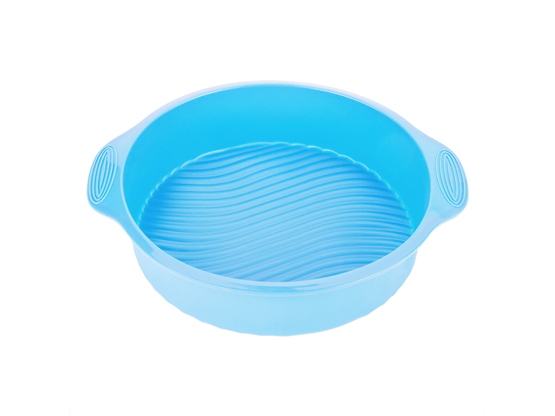 Molde Redondo de Silicona, Para Pastel, Pizza y Pan, Azul KOFIHETY