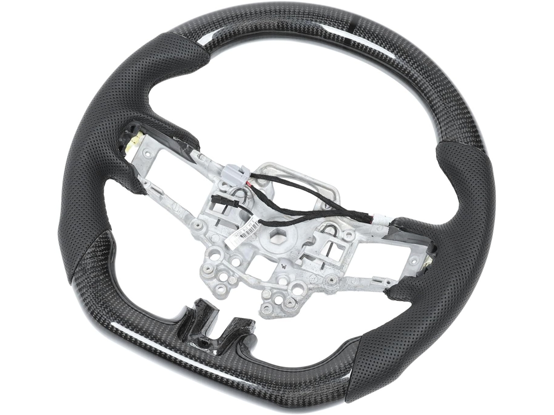 Volante De Fibra De Carbono Y Gamuza Mtri Racing De Fondo Plano Para F20 F22 F30 F32 F87 F80 F82 M140i M2 M3