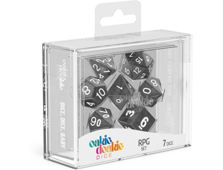 Juego de Dados ULTIMATE GUARD Oakie Doakie Dice RPG Set Marble - Black (7) (Edad Minima: 6 años)