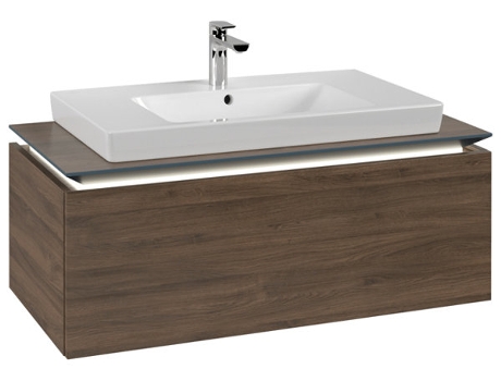 Villeroy &amp Boch Legato Vanity unit B694 1000x380x500mm centrada en el lavabo iluminación LED