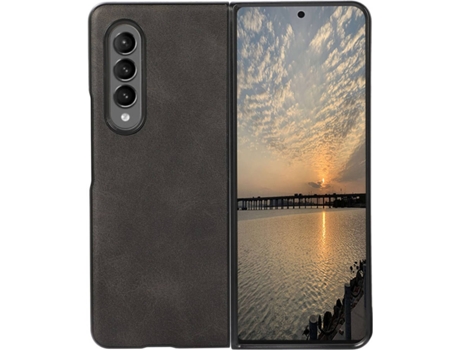 Carcasa Samsung Galaxy Z Fold 3 Tough Leather Negro