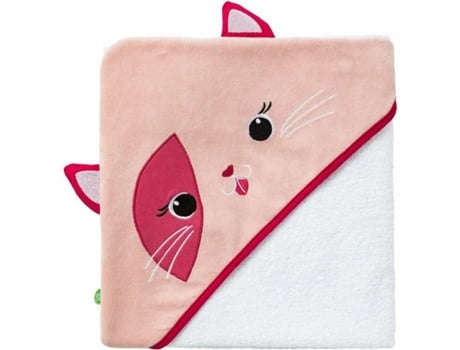Poncho-Toalla con Capucha Babycalin 75 x 75 cm Rosa