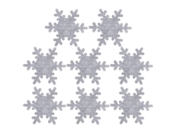 Juego de 24 bolsas para cubiertos con forma de copo de nieve para fiestas navideñas - Gris - Nostalgia88