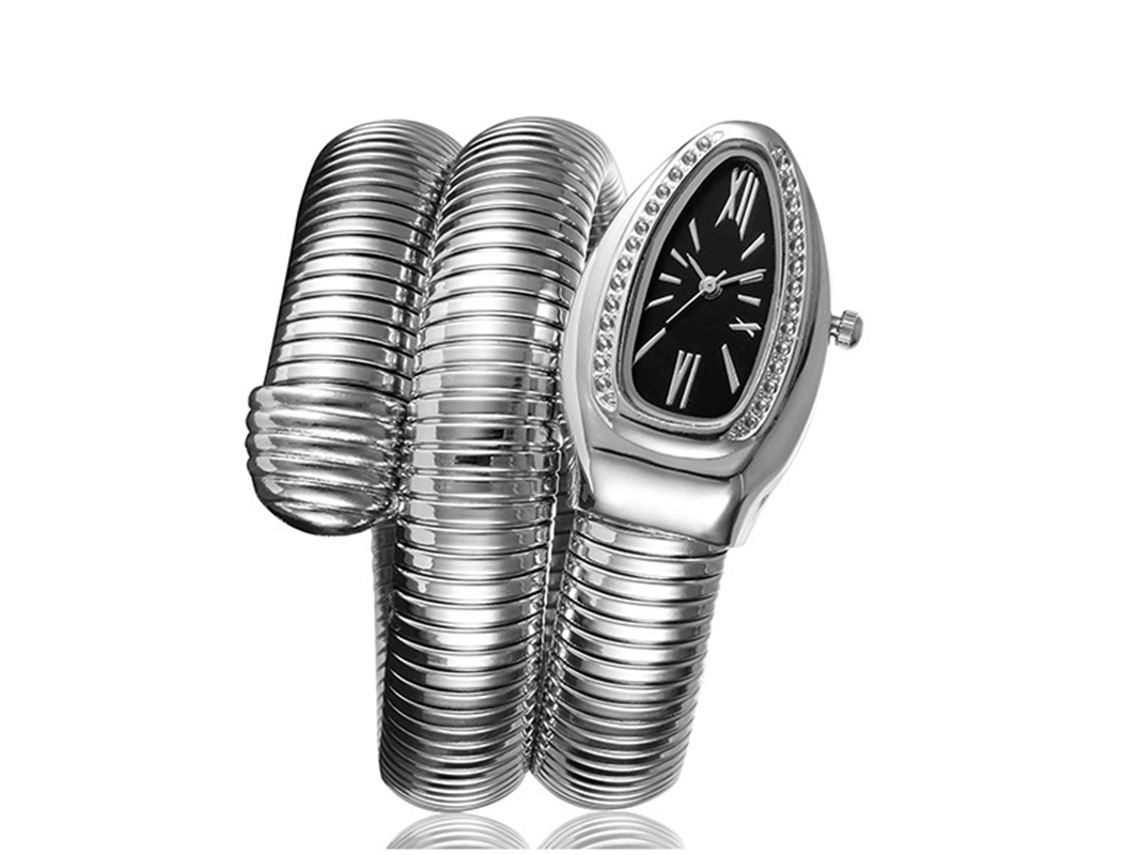 Reloj De Pulsera De Moda Para Mujer Con Forma De Serpiente, Ideal Para Ocasiones Informales, El Trabajo O La Oficina.