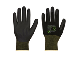 Guante Npr15 De Bambú Con Nitrilo Esponjoso - Pack De 12 Negro / Xs