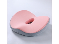 Cojín De Asiento De Espuma Viscoelástica Para Silla De Oficina Alivia Eficazmente La Ciática (gris Y Rosa) Gertiz