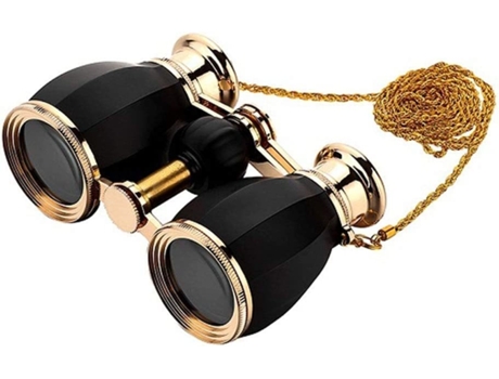 Prismáticos 4X30 Compactos, Diseño Elegante, para Adultos y Niños, con Cordón - Oro