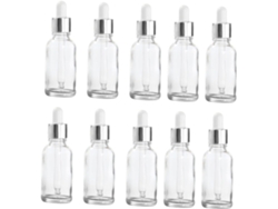 10 Pièces Lot De Flacons Compte, Gouttes Verre Distributeurs Huiles Esencialles Rechargeables Pe...