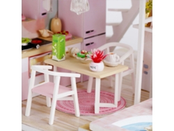 Casa De Muñecas Miniatura Para Armar Con Muebles Y Luz Led - Tienda Rosa - Juguete Creativo, Regalo Para Niños Y Adultos Mayores De 14 Años.