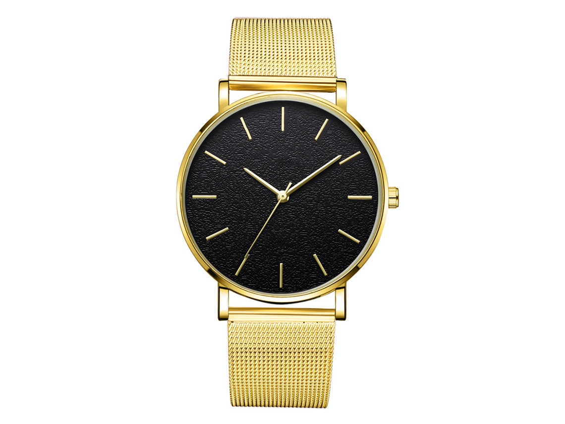 Reloj De Pulsera Analógico De Cuarzo Con Dial Redondo Moda Simple Joyería Accesorio