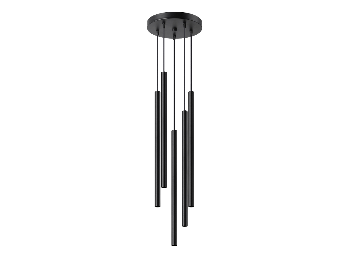 Lámparas colgantes Pastelo de acero negro 110x25x25cm SOLLUX LIGHTING