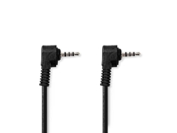 Audio Video Cable 3.5 mm Male 3.5 mm Male Nickel Plated 2.00 m Round PVC Black NEDIS