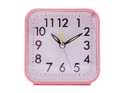 Reloj despertador analógico pequeño y silencioso con función de repetición, luz, funciona con pilas, sin marca.