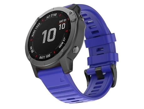 Correa De Reloj Inteligente Para Garmin Fenix 6X26Mm Correa De Reloj Inteligente De Silicona Azul Zafiro VENISYMLIS