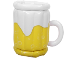 Enfriador inflable de plástico amarillo para jarras de cerveza