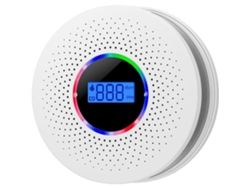 Detector de monóxido de carbono MDUG con pantalla LCD y alarma audible, 1 unidad